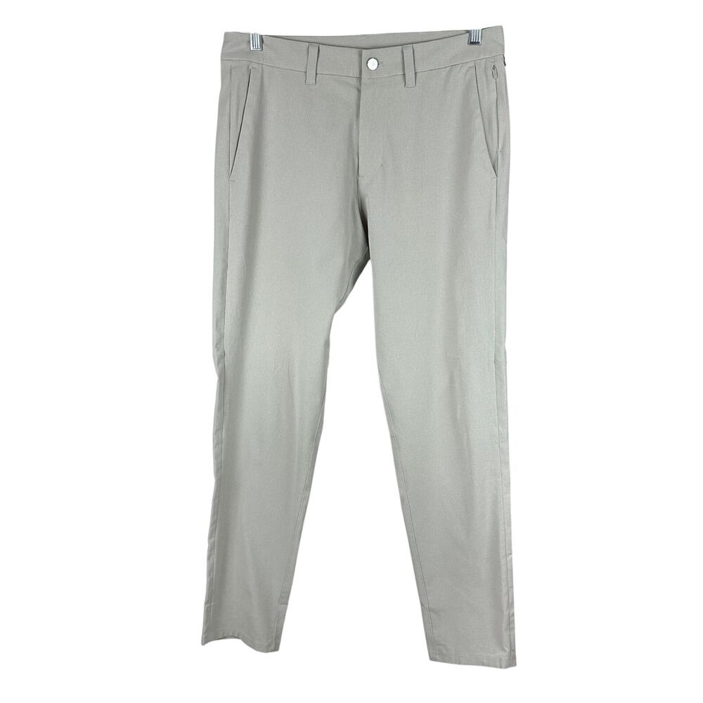 Lululemon Commission Slim-Fit Pant Ventlight Light Grey Men's Size 32 x 30 EUC